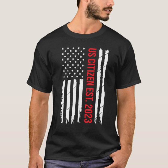 T-shirt US Citizenship Decoration American New USA Citizen (Devant)