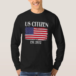 T-shirt Us Citoyenneté Décoration Américain Nouveau citoye