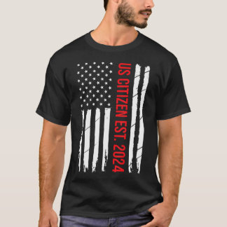 T-shirt Us Citoyenneté Décoration Américain Nouveau citoye