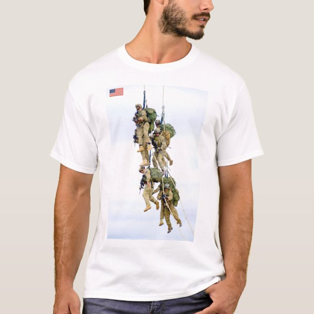 T-shirt US COMBAT SQUAD - Extraction d'hélicoptères (Devant)