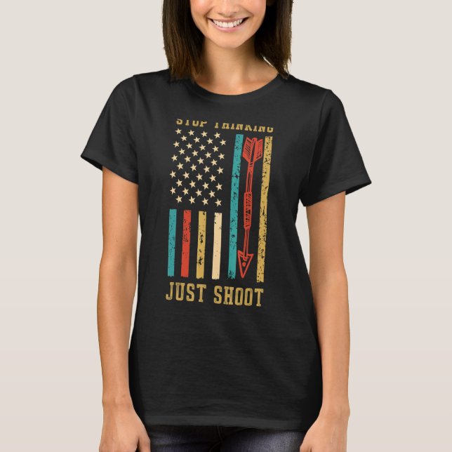 T-shirt Us Drapeau Arrow Et Bow Archery (Devant)