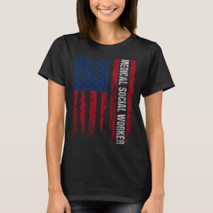 T-shirt US Drapeau Médicale travailleur social