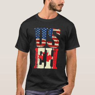 T-shirt US EH Funny Canada Drapeau américain Mème canadien