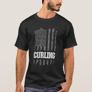 T-shirt US Flag Curler - American Curling