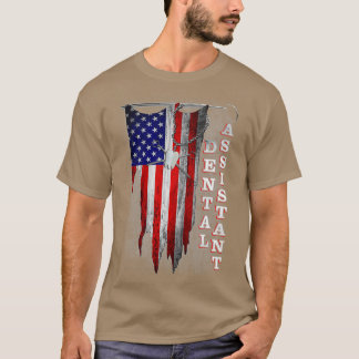 T-shirt US Flag Dental Assistant
