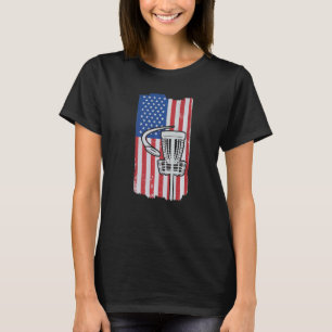 T-shirt Us Flag Disk Golf Midrange Par Idea Frisbee