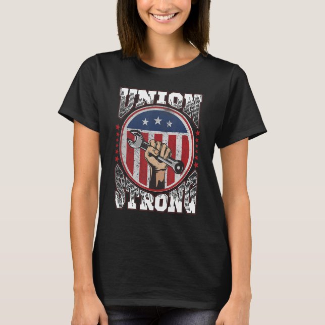 T-shirt US Flag Happy Labor Day Union Strong Labor Day Cel (Devant)