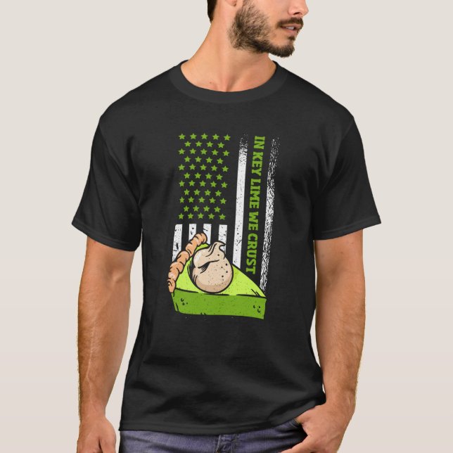 T-shirt Us Flag In Key Lime We Crust (Devant)