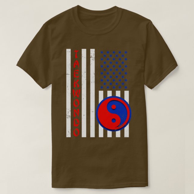 T-shirt US Flage American Taekwondo (Design devant)