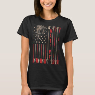 T-shirt Us Indicateur Amérindien Coiffure Sang Indien
