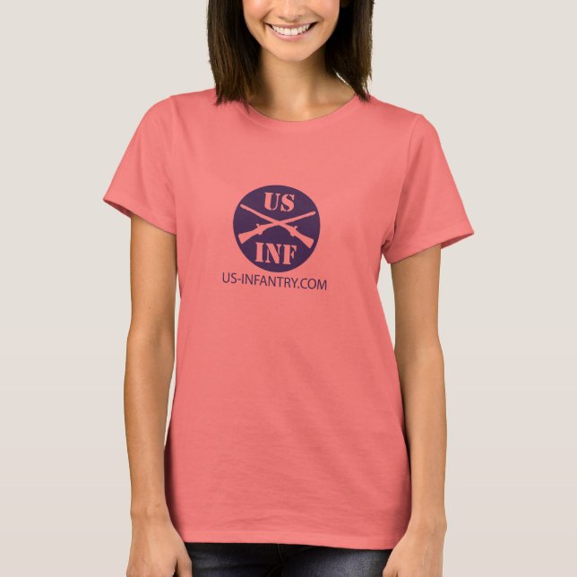 T-shirt US-Infantry.com Ladies Ringer (Devant)