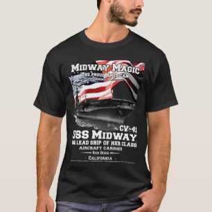 T-shirt US Midway CV41 porte-avions anciens combattants