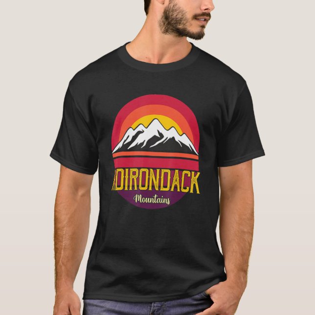 T-shirt Us Mountain Souvenir Adirondack Travel Park Campin (Devant)