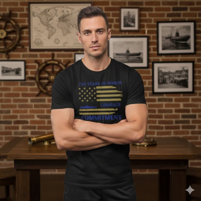 T-shirt US Navy 250th Anniversary Submarine Honor Tee (Créateur téléchargé)