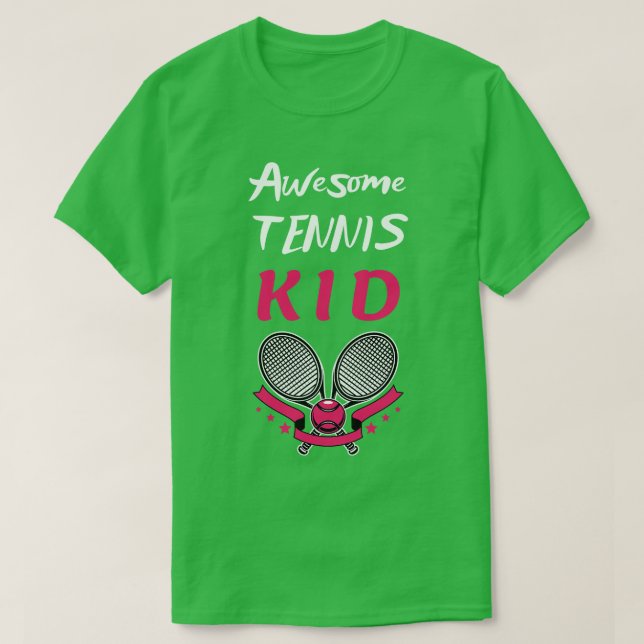 T-shirt US Open Tennis Kid Racket et Ball 4 (Design devant)