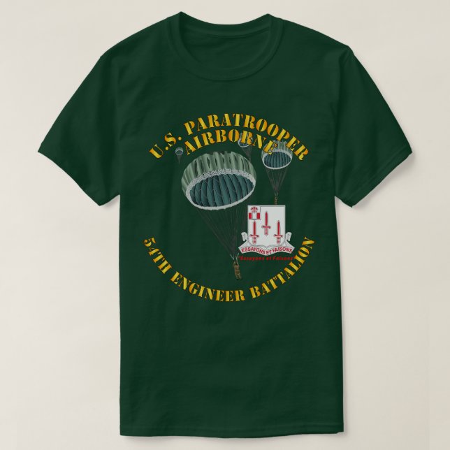 T-shirt US Parachutiste 54e Bataillon du génie X (Design devant)