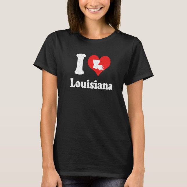 T-shirt US Proud Citizen America Love State I Heart Louisi (Devant)