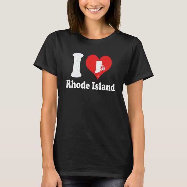 T-shirt US Proud Citizen America Love State I Heart Rhode  (Devant)