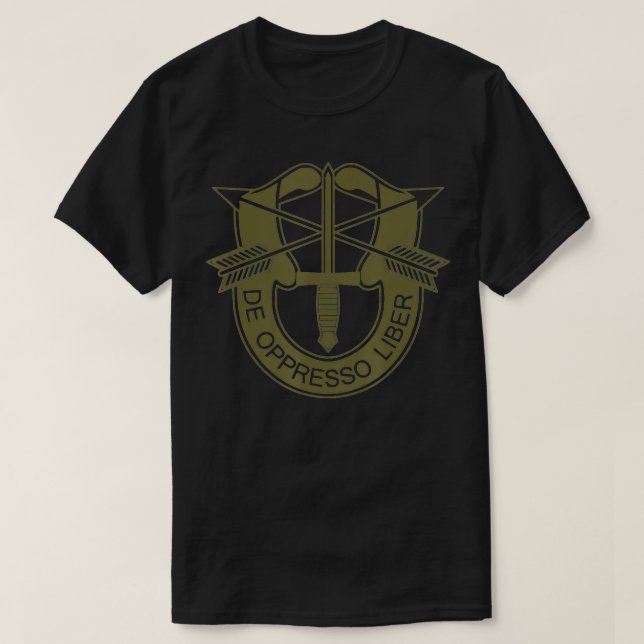 T-shirt US Special s De Oppresso Liber OCP OD Green (Design devant)