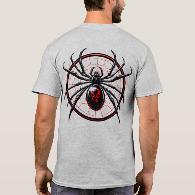 T-shirt US Spyder Ryders - Black Widow Round Web Back (Dos)