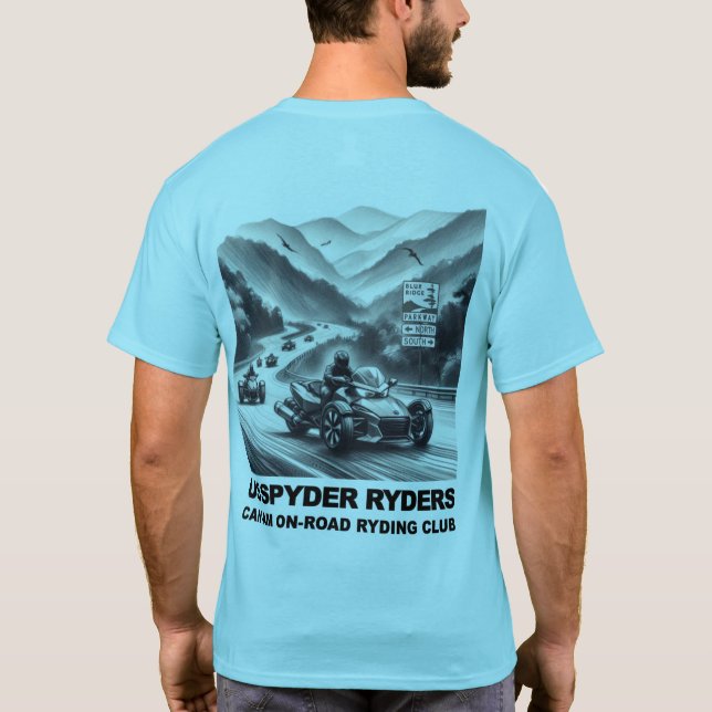 T-shirt US Spyder Ryders - Blue Ridge Parkway (Dos)