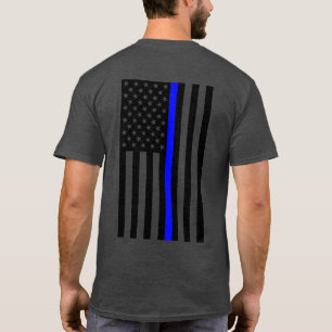 T-shirt US Spyder Ryders - Drapeau de la ligne bleue fine