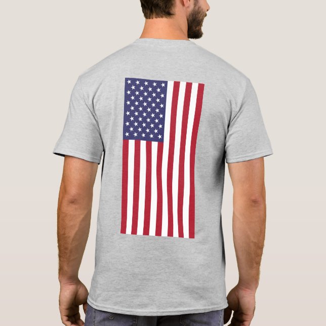 T-shirt US Spyder Ryders - Drapeau USA vertical (Dos)