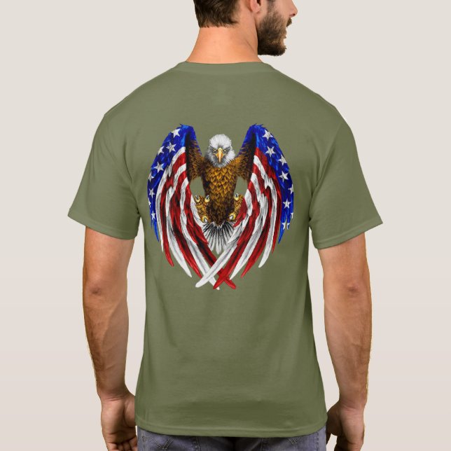 T-shirt US Spyder Ryders - Eagle Flag Logo Back (Dos)