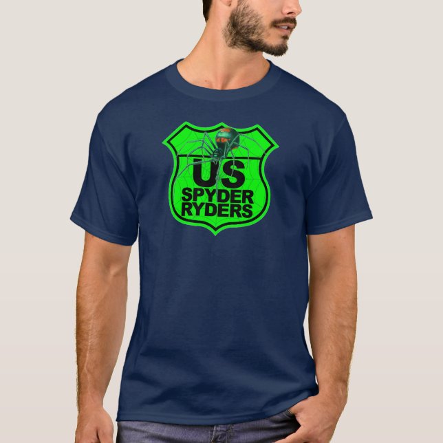 T-shirt US Spyder Ryders - Logo Vert Avant (Devant)