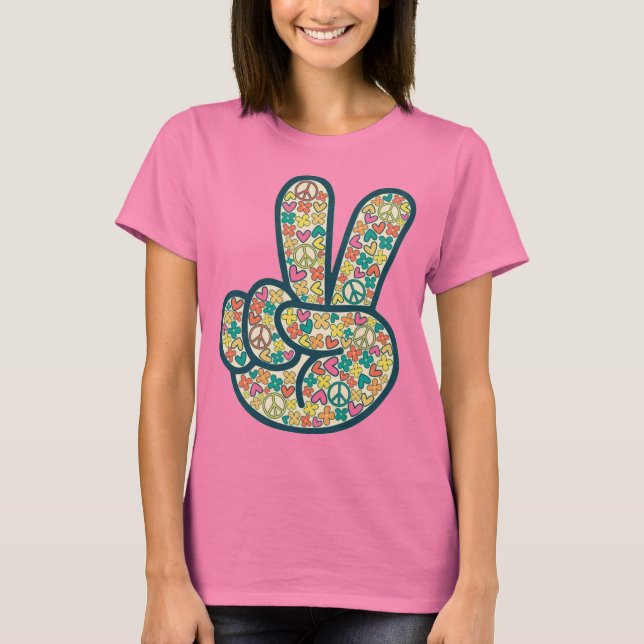 T-shirt US Spyder Ryders - Main signe de paix (Devant)