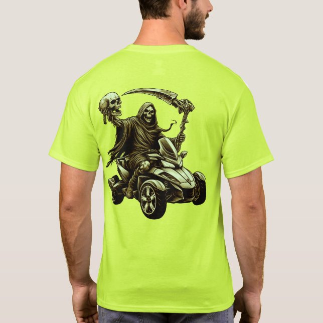 T-shirt US Spyder Ryders - Skull Skeleton Spyder Back (Dos)