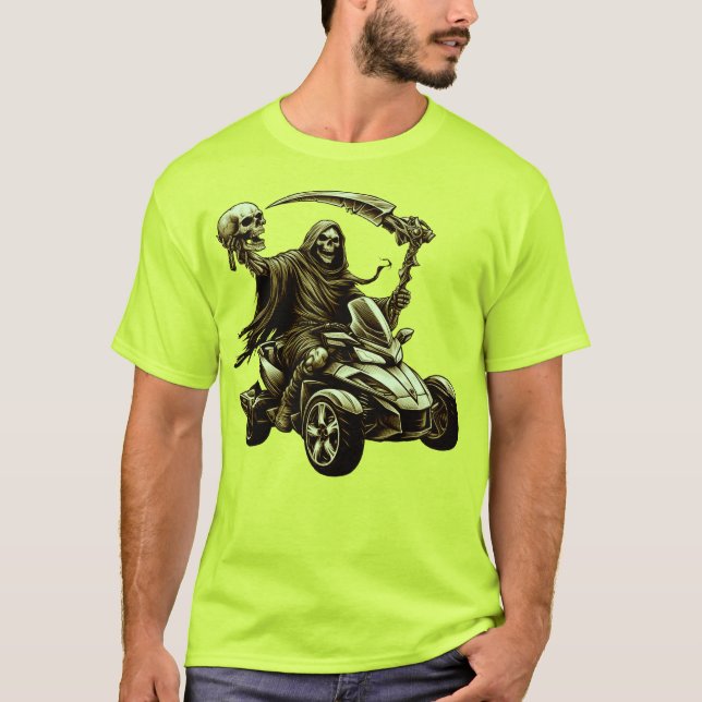 T-shirt US Spyder Ryders - Skull Skeleton Spyder Front (Devant)