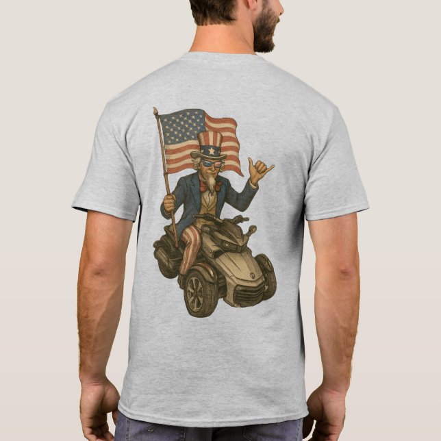 T-shirt US Spyder Ryders - Spyder Oncle Sam Drapeau 2S (Dos)