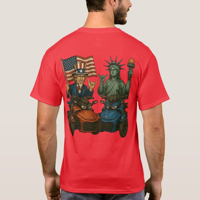 T-shirt US Spyder Ryders - Spyder Oncle Sam et Liberty 2S (Dos)