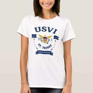 T-shirt US Virgin Islands Flag St. Thomas USVI Tropical