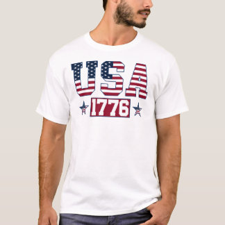 T-shirt USA 1776 Amérique Drapeau fête de l'indépendance 4