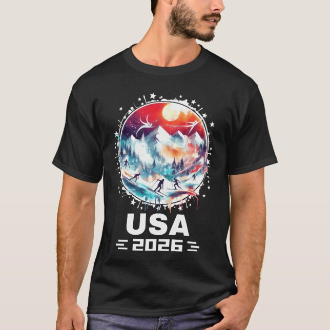 T-shirt USA 2026 Go United States Winter Sports USAeam 202 (Devant)