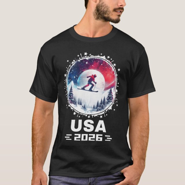 T-shirt USA 2026 Go United States Winter Sports USAeam 202 (Devant)