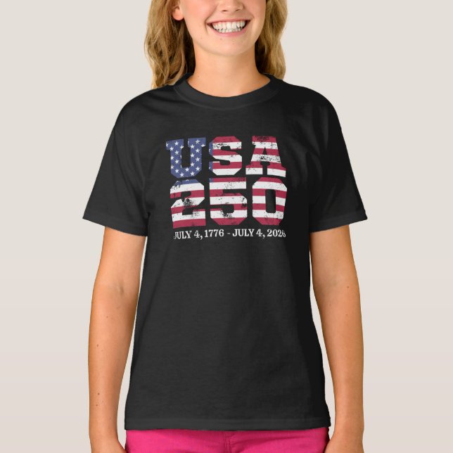 T-shirt USA 250 4Th Of July (Devant)