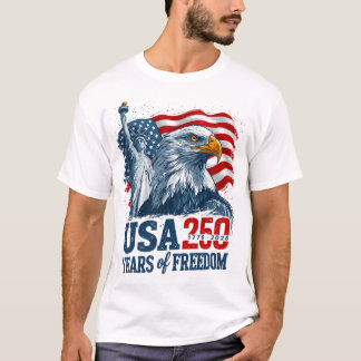 T-shirt USA 250 America's Semiquincentenl Liberty & Eagle