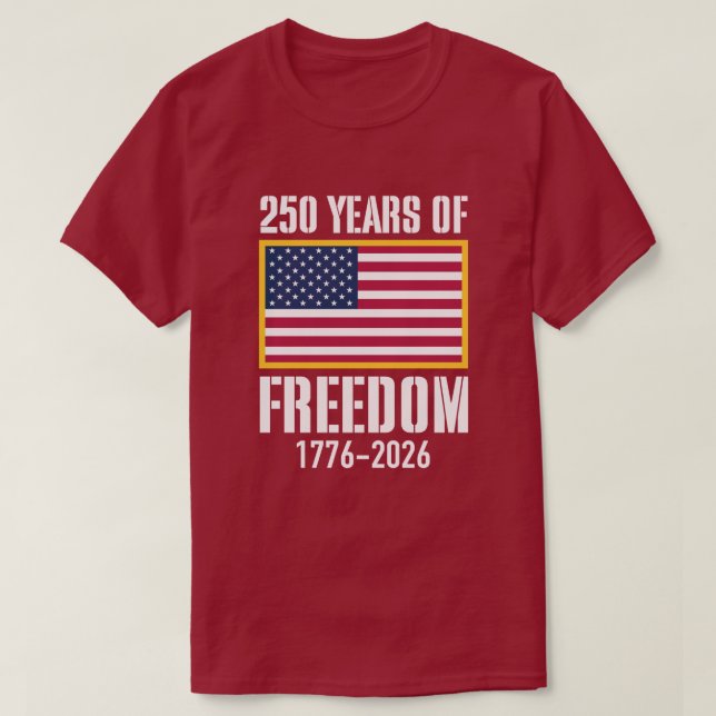 T-shirt USA 250 Ans de Liberté (Design devant)