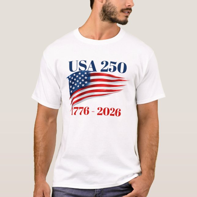 T-shirt USA 250 Years of Independence 1776 2026 (Devant)