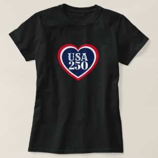 T-shirt USA 250e Anniversaire Patriotique Rouge Blanc Bleu