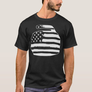 T-shirt USA 4 juillet Curling Stone Amérique Merica