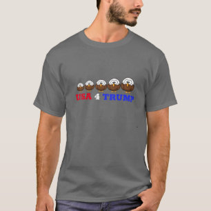 T-SHIRT "USA 4 TRUMP" & CARTOON AIGLE AMÉRICAIN ÉLECTION