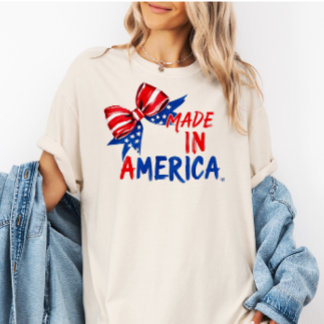 T-shirt USA 4th of July Shirt, Patriotic Gift for Her 