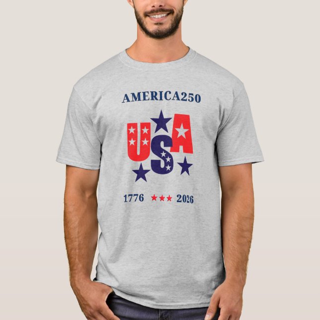 T-shirt USA America250 Independence Day (Devant)