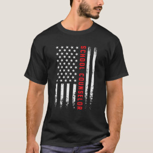 T-shirt USA America Flag School Counseling Guidance 4th of