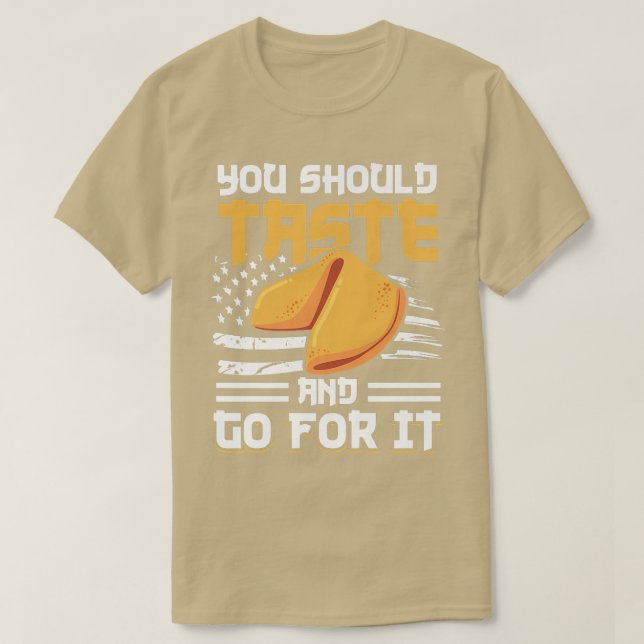 T-shirt USA American Flag Baking Foody Fortune Cookie Lov (Design devant)