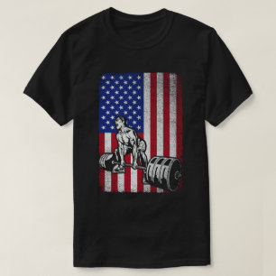 T-shirt USA American Flag haltérophilie
